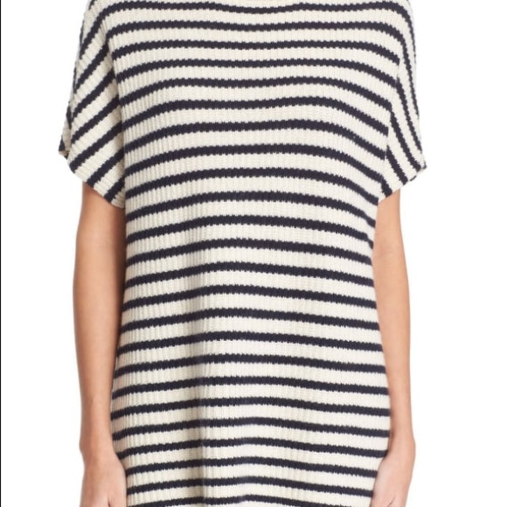 Tory Burch striped short-sleeve sweater